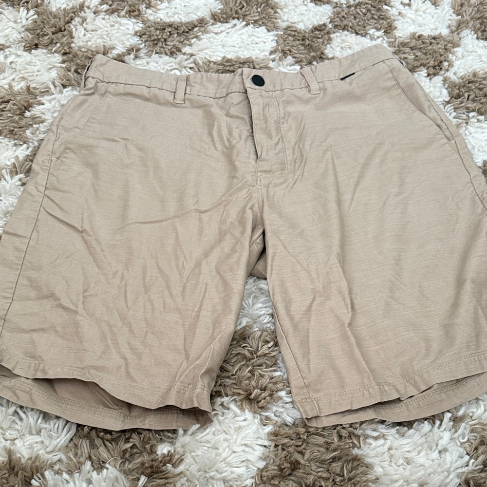 Hurley Men's Tan Flat Front Shorts
